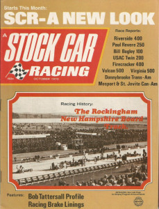 STOCK CAR RACING 1970 OCT - TATTERSALL, Rockingham Boards, Mosport, Vulcan 500 E